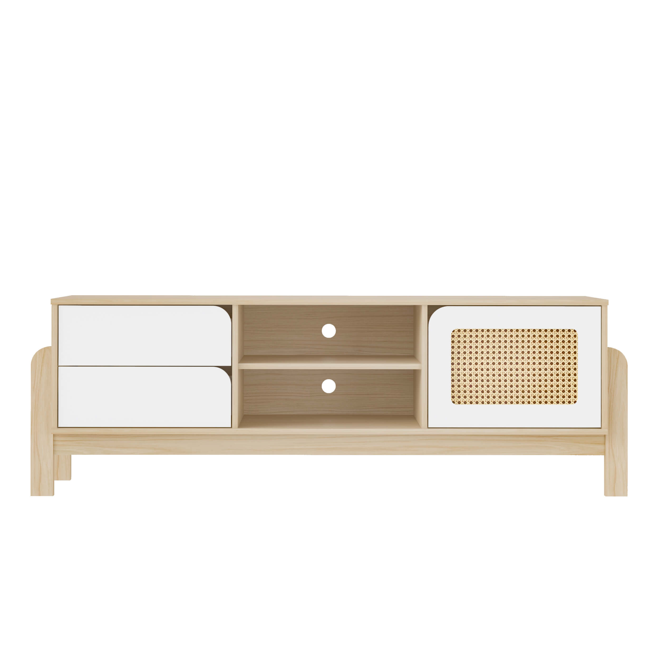 Rack Nature Naturale com Branco-2 | Artely